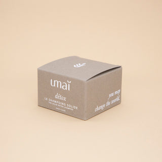 boite shampoing Detox solide umai de profil