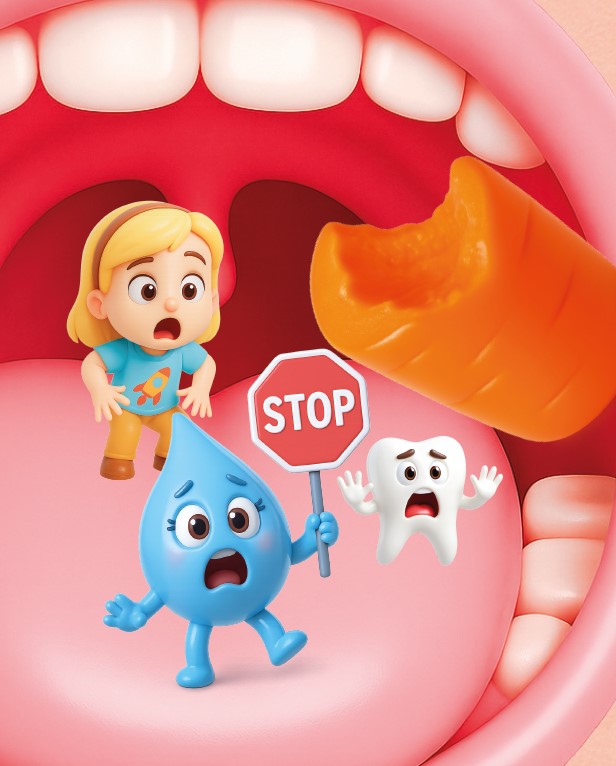 Dans la bouche de Myriam - Le début du voyage des aliments