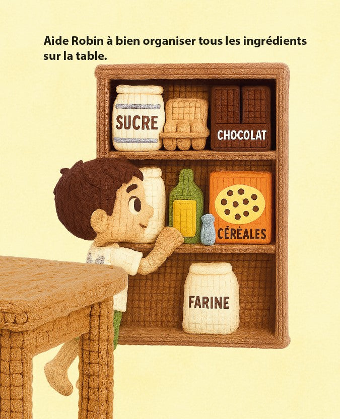 Robin fait la cuisine